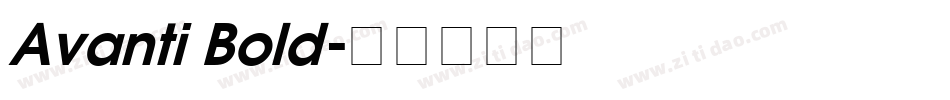 Avanti Bold字体转换